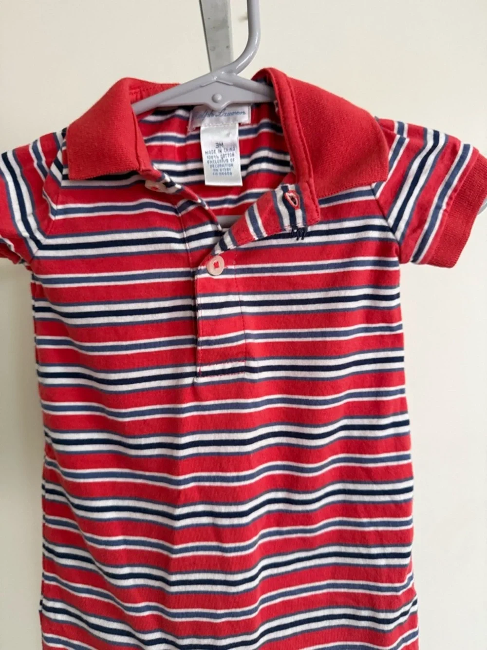 Ralph Lauren Striped Polo Romper